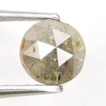 0.67 carat natural yellowish grey diamond round loose stone with subtle dual tone color