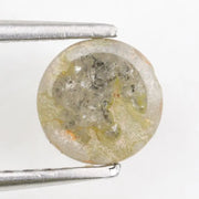 0.67 carat natural yellowish grey diamond round loose stone with subtle dual tone color