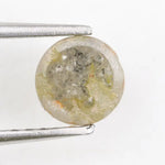 0.67 carat natural yellowish grey diamond round loose stone with subtle dual tone color