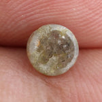 0.67 carat natural yellowish grey diamond round loose stone with subtle dual tone color