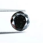 1.16 Ct Natural Black Diamond Round Brilliant Cut Loose Stone for Custom Engagement Rings and Fine Jewelry