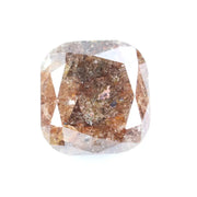 natural earth mined diamond and natural cushion cut diamond ring   