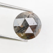 1.53ct black - brown colored diamond round brilliant cut diamond loose stone use for custom jewelry 