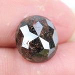 Oval cut rose cut diamond loose gemstone for custom jewelry.