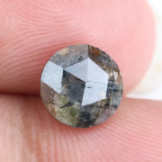 1.53ct black - brown colored diamond round brilliant cut diamond loose stone use for custom jewelry 