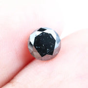 1.16 Ct Natural Black Diamond Round Brilliant Cut Loose Stone for Custom Engagement Rings and Fine Jewelry