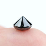 1.16 Ct Natural Black Diamond Round Brilliant Cut Loose Stone for Custom Engagement Rings and Fine Jewelry