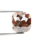 natural earth mined diamond and natural cushion cut diamond ring   