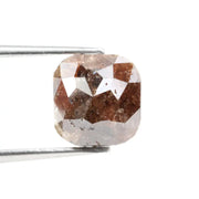 natural earth mined diamond and natural cushion cut diamond ring   
