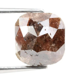 natural earth mined diamond and natural cushion cut diamond ring   