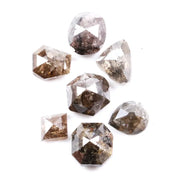 natural diamond mix colour lot with pear square and Asscher cut loose earth mined diamonds