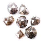natural diamond mix colour lot with pear square and Asscher cut loose earth mined diamonds
