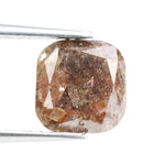2.53 Ct brown cushion cut natural diamond with rich tones and brilliant sparkle for collector luxury jewelry