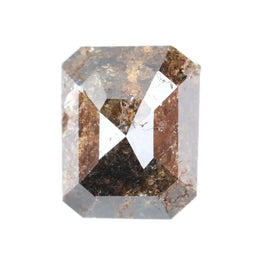 2.97 Ct emerald cut brown natural diamond with soft warm tones and elegant sparkle for classic fine jewelry