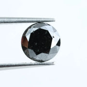 1.05 Carat Natural Black Diamond Round Cut Loose for Fine Jewelry, Custom Rings, and Designer Creations
