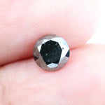 1.05 Carat Natural Black Diamond Round Cut Loose for Fine Jewelry, Custom Rings, and Designer Creations