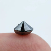 1.05 Carat Natural Black Diamond Round Cut Loose for Fine Jewelry, Custom Rings, and Designer Creations