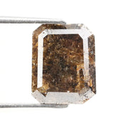 2.97 Ct emerald cut brown natural diamond with soft warm tones and elegant sparkle for classic fine jewelry