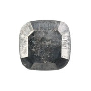 1.70 Ct cushion cut grey black natural diamond with smoky tones and soft sparkle for unique luxury jewelry