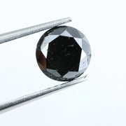 1.12 Ct Genuine Natural Black Diamond Round Brilliant Cut Loose for Elegant Engagement Rings and Luxury Jewelry