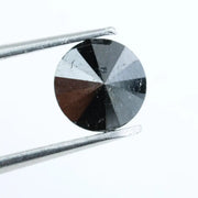 1.12 Ct Genuine Natural Black Diamond Round Brilliant Cut Loose for Elegant Engagement Rings and Luxury Jewelry