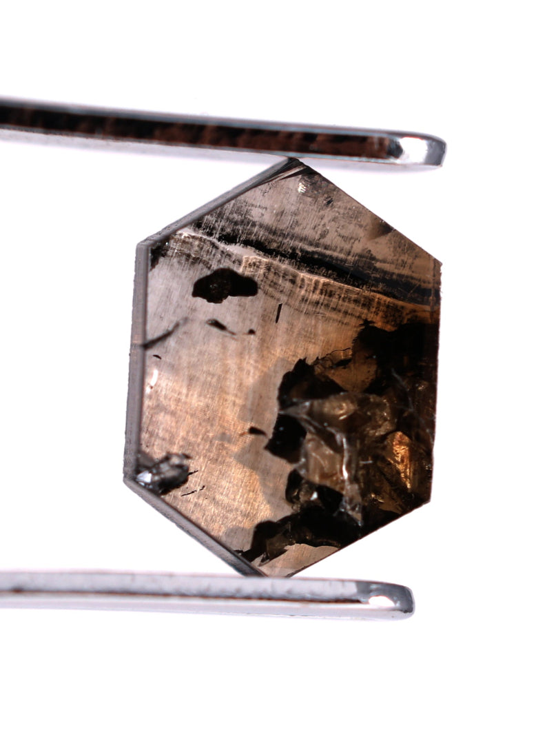0.60 CT Hexagon Shape Brown Earth Mined Fancy Natural Diamond