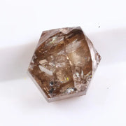 hexagon shape fancy brown natural loose diamond Earth-mined brown diamond with rustic natural texture