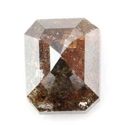 2.00 Ct emerald cut fancy brown diamond with rich tones and elegant step cut sparkle for premium jewelry