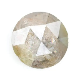 Fancy 1.25 carat grey white round cut loose diamond with natural inclusions, unique salt and pepper appearance, ideal for custom diamond rings and bespoke fine jewelry designs