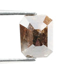 2.00 Ct emerald cut fancy brown diamond with rich tones and elegant step cut sparkle for premium jewelry