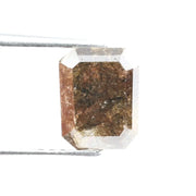 2.00 Ct emerald cut fancy brown diamond with rich tones and elegant step cut sparkle for premium jewelry
