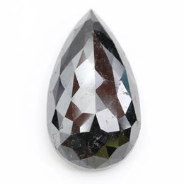 pear cut , grey black natural loose diamond , what does diamond represent in engagement ring 