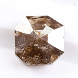 Portuguese cut natural diamond with brown-grey tone, earth mined loose diamond Earth mined radiant style natural diamond