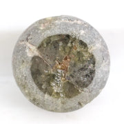 1.64 carat grey antique finish round rose cut natural diamond with salt and pepper inclusions, unique rustic loose stone ideal for custom rings and bespoke jewelry designs