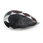 pear cut , grey black natural loose diamond , what does diamond represent in engagement ring symbolism and love