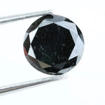 1.51 Ct Genuine Black Diamond Round Brilliant Cut Loose Stone for Luxury Rings and Fine Jewelry