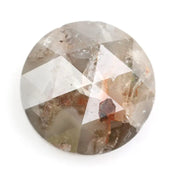 0.67 Ct earthy  grey round diamond, rustic rose cut natural loose salt and pepper diamond for custom jewelry design