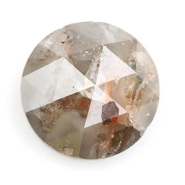0.67 Ct earthy  grey round diamond, rustic rose cut natural loose salt and pepper diamond for custom jewelry design