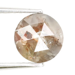 0.67 Ct earthy  grey round diamond, rustic rose cut natural loose salt and pepper diamond for custom jewelry design