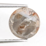 0.67 Ct earthy grey round diamond, rustic rose cut natural loose salt and pepper diamond for custom jewelry design