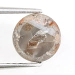 0.67 Ct earthy  grey round diamond, rustic rose cut natural loose salt and pepper diamond for custom jewelry design