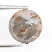 0.67 Ct earthy  grey round diamond, rustic rose cut natural loose salt and pepper diamond for custom jewelry design