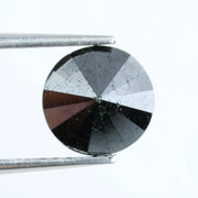 1.51 Ct Genuine Black Diamond Round Brilliant Cut Loose Stone for Luxury Rings and Fine Jewelry