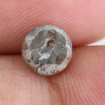 0.67 Ct earthy  grey round diamond, rustic rose cut natural loose salt and pepper diamond for custom jewelry design