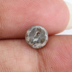 0.67 Ct earthy  grey round diamond, rustic rose cut natural loose salt and pepper diamond for custom jewelry design