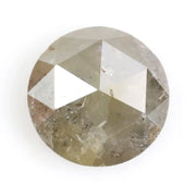 0.67 Ct earthy  grey round diamond, rustic rose cut natural loose salt and pepper diamond for custom jewelry design