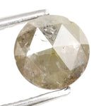 0.67 Ct earthy  grey round diamond, rustic rose cut natural loose salt and pepper diamond for custom jewelry design