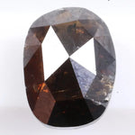 Natural brown-grey diamond with rustic inclusions, earth-mined loose diamond 