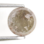 0.67 Ct earthy  grey round diamond, rustic rose cut natural loose salt and pepper diamond for custom jewelry design