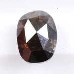 Natural brown-grey diamond with rustic inclusions, earth-mined loose diamond 
